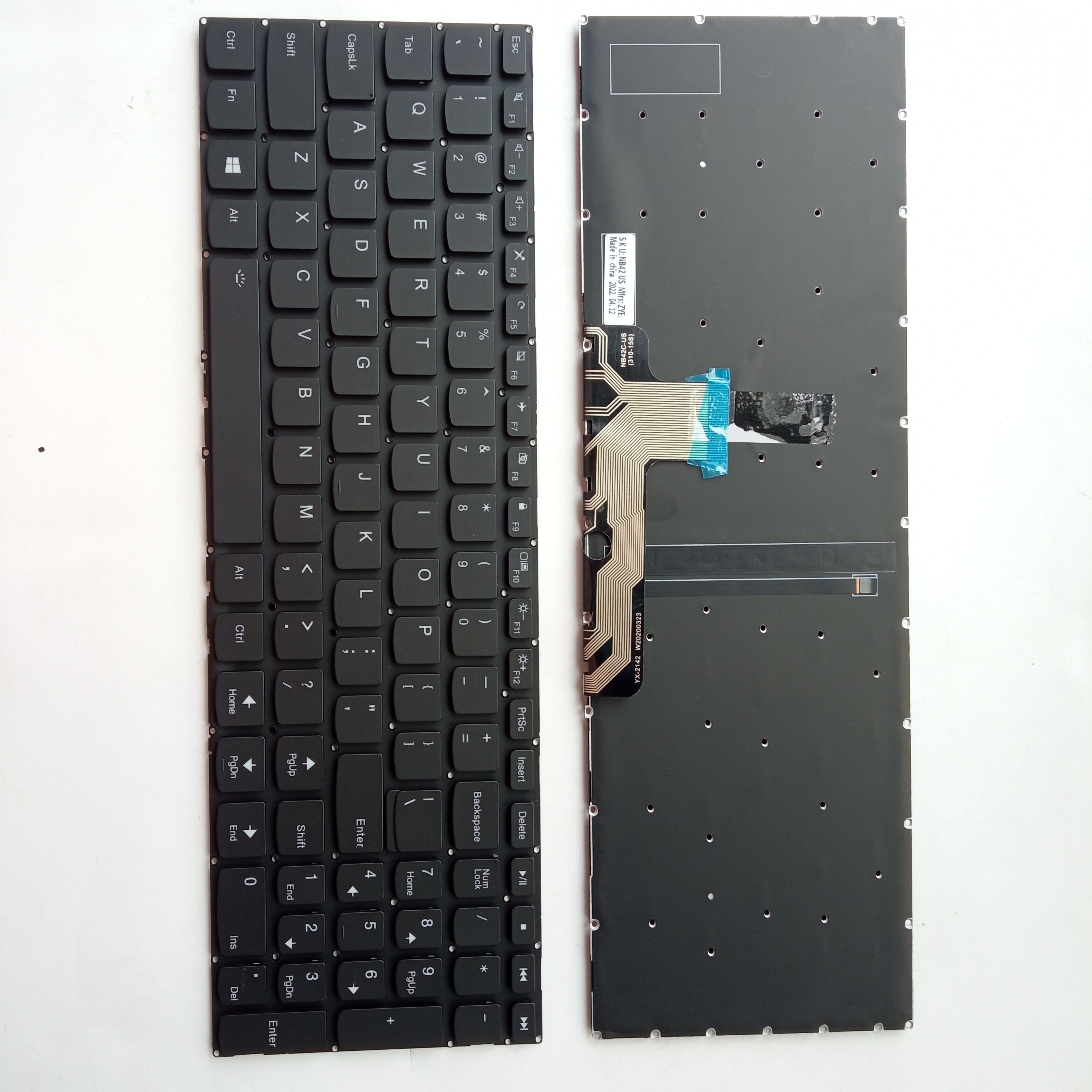 Picture of New Replacement Laptop Keyboard For LENOVO 510S-15/310S-15 BLACK Backlit (OEM) US Layout